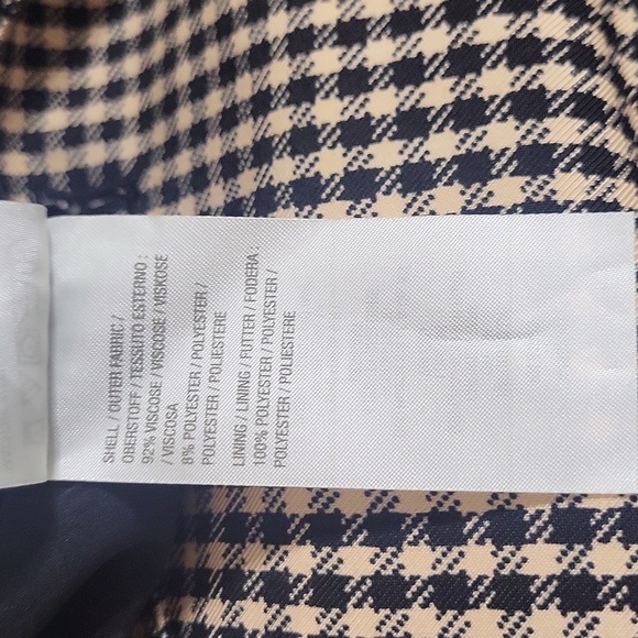 Candace Cameron Bure Gingham Blazer Jacket 2XP Black/ Rose Academia Transitional - Picture 7 of 15